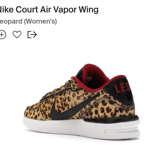 Nike Court Air Vapor Wing fur hair cheetah leopard 6.5 fearless womens - Picture 12 of 12